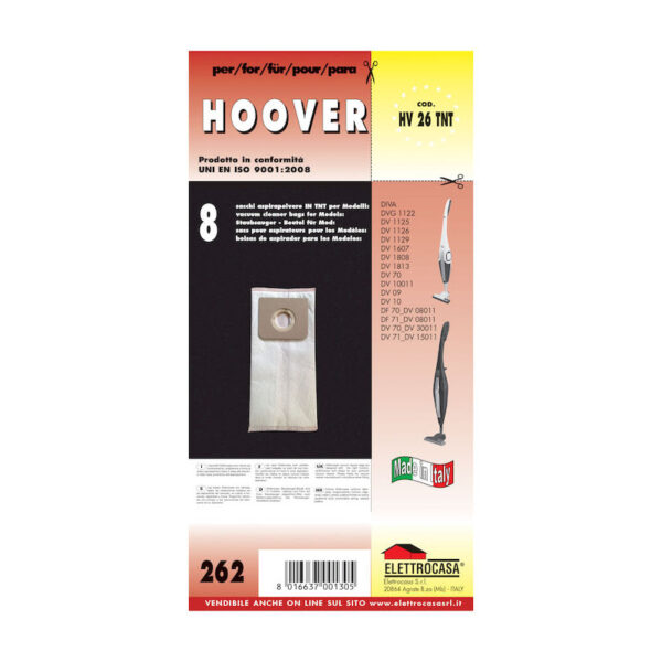 ELETTROCASA HV26TNT SACC CARTA X ASPIRAPOL HOOVER 8PZ      CF006
